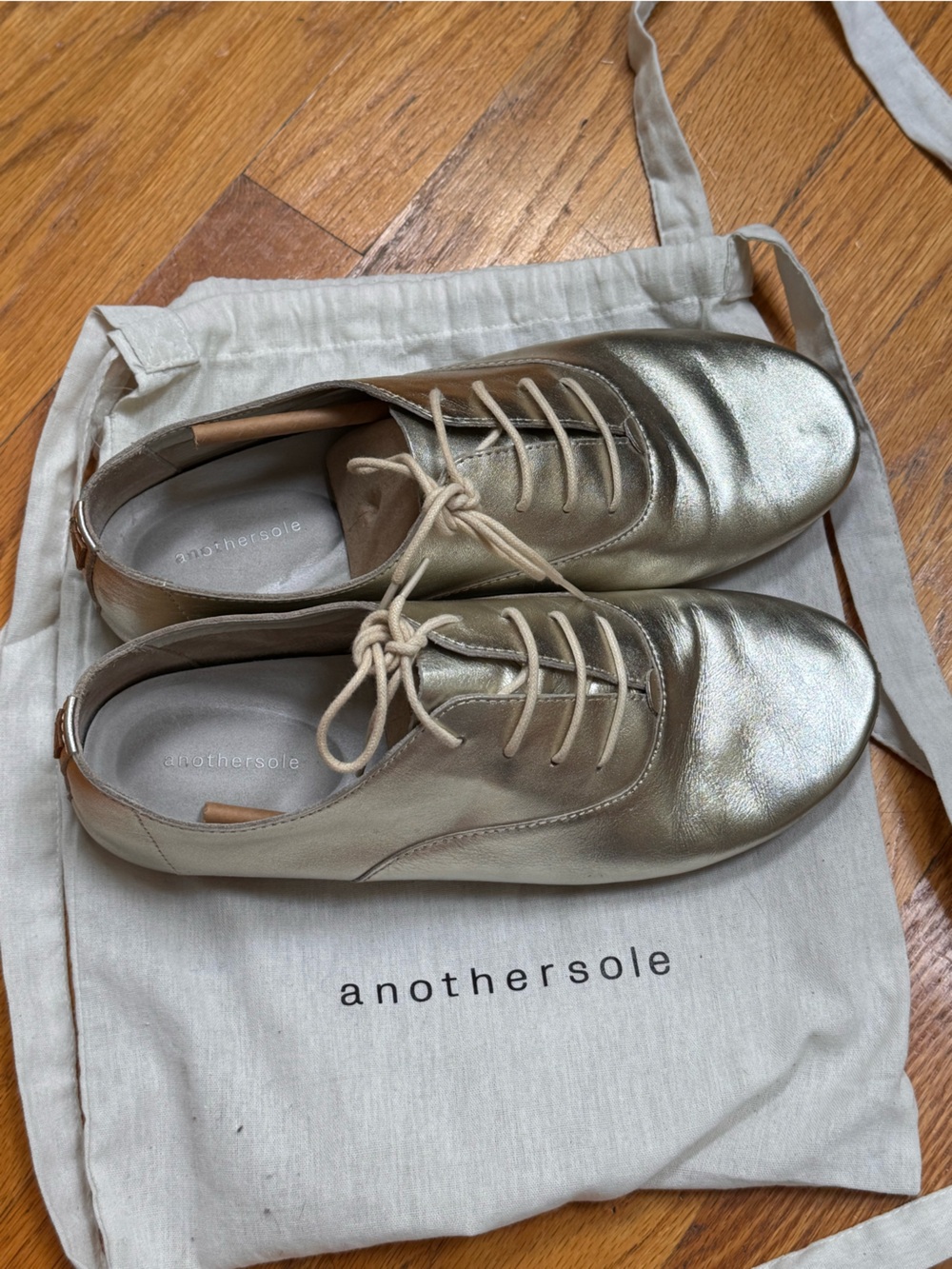 Another Sole Oxfords, Trixie II, Gold, EU 39
